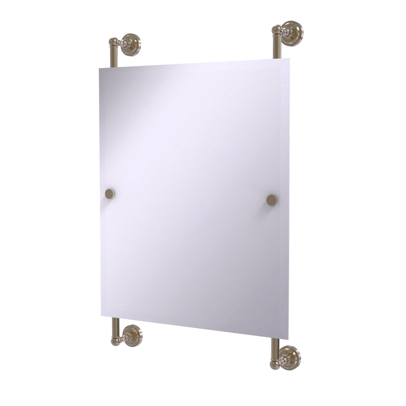 Allied Brass Dottingham Collection Rectangular Frameless Rail Mounted Mirror DT-27-92-PEW