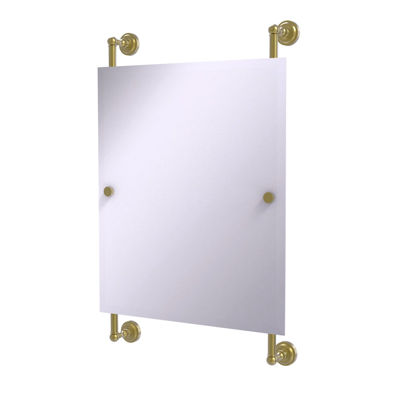 Allied Brass Dottingham Collection Rectangular Frameless Rail Mounted Mirror DT-27-92-SBR