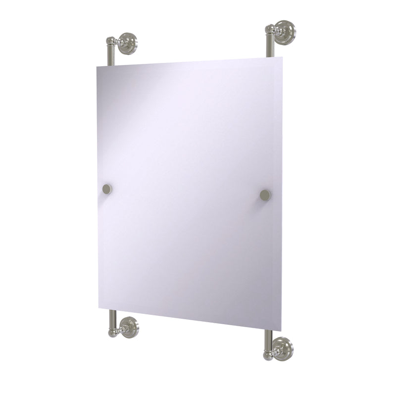 Allied Brass Dottingham Collection Rectangular Frameless Rail Mounted Mirror DT-27-92-SN