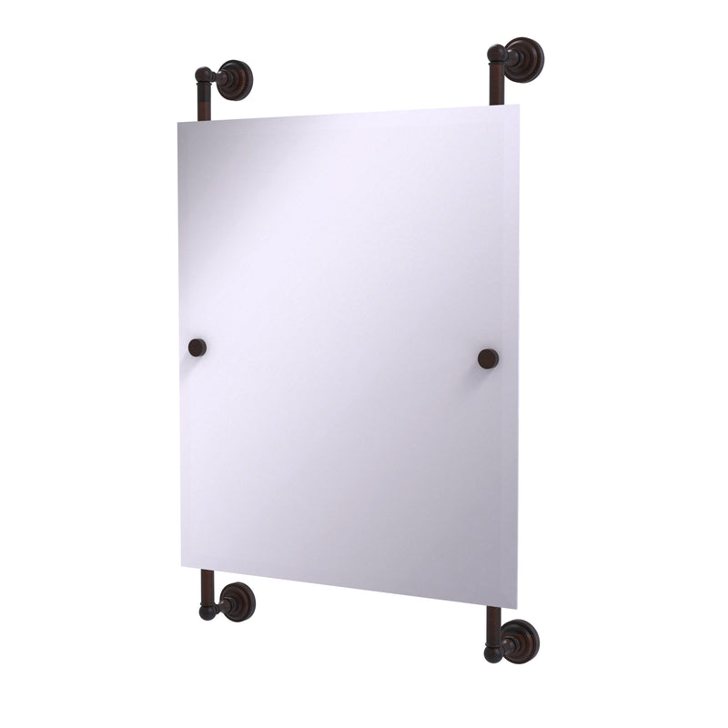 Allied Brass Dottingham Collection Rectangular Frameless Rail Mounted Mirror DT-27-92-VB