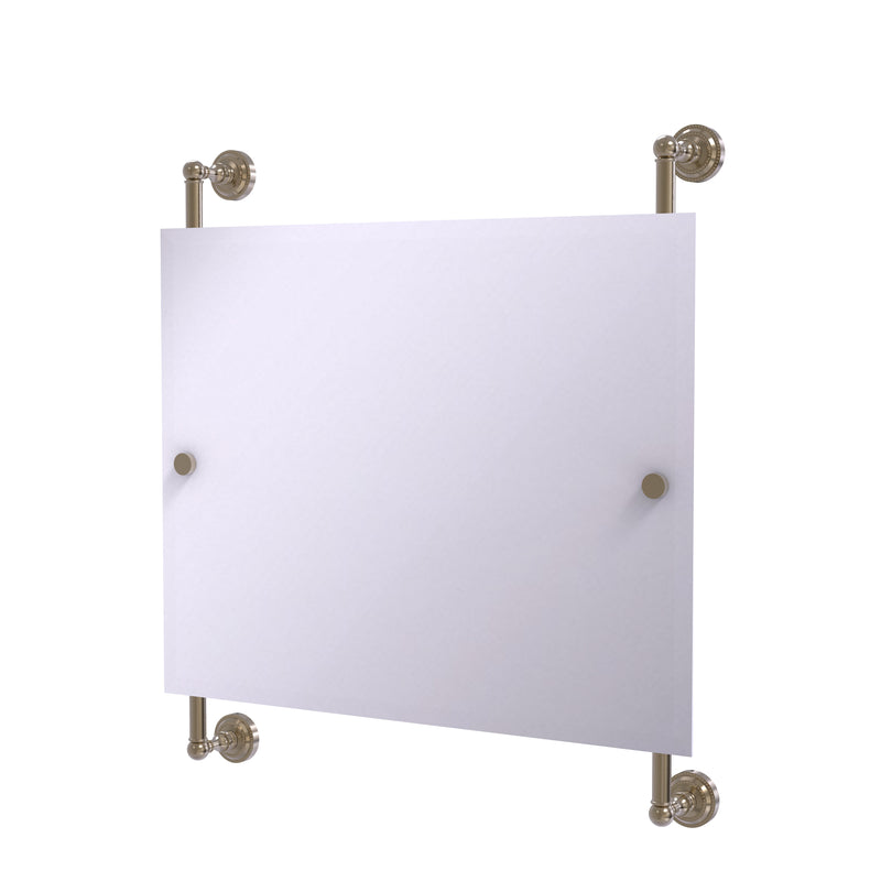 Allied Brass Dottingham Landscape Rectangular Frameless Rail Mounted Mirror DT-27-93-PEW