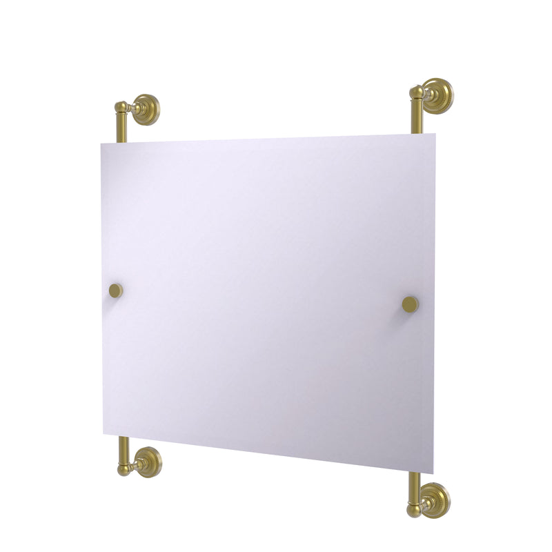 Allied Brass Dottingham Landscape Rectangular Frameless Rail Mounted Mirror DT-27-93-SBR