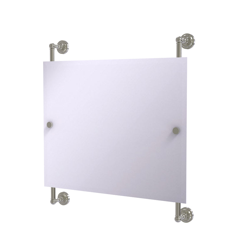 Allied Brass Dottingham Landscape Rectangular Frameless Rail Mounted Mirror DT-27-93-SN