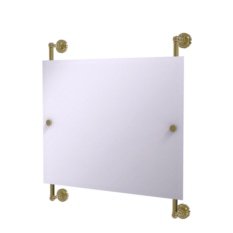 Allied Brass Dottingham Landscape Rectangular Frameless Rail Mounted Mirror DT-27-93-UNL