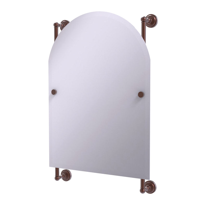 Allied Brass Dottingham Collection Arched Top Frameless Rail Mounted Mirror DT-27-94-CA