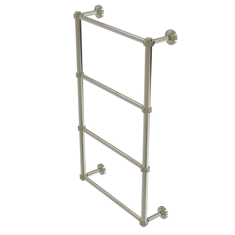 Allied Brass Dottingham Collection 4 Tier 24 Inch Ladder Towel Bar with Dotted Detail DT-28D-24-PNI