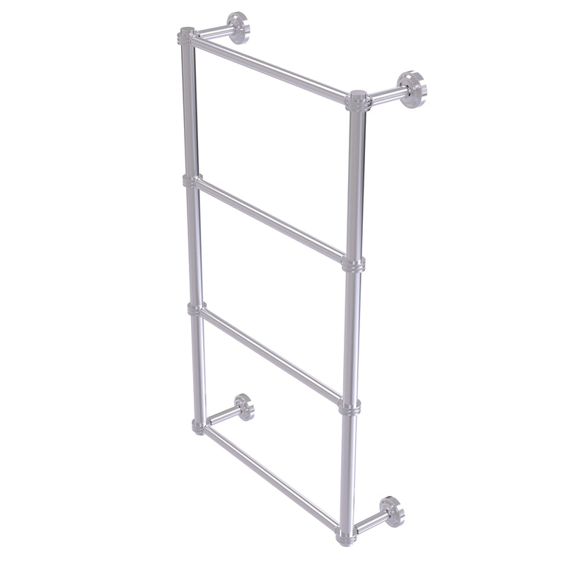 Allied Brass Dottingham Collection 4 Tier 24 Inch Ladder Towel Bar with Dotted Detail DT-28D-24-SCH