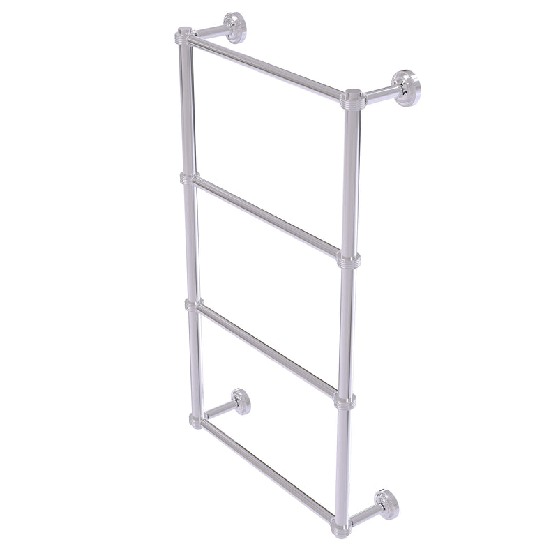 Allied Brass Dottingham Collection 4 Tier 30 Inch Ladder Towel Bar with Groovy Detail DT-28G-30-PC