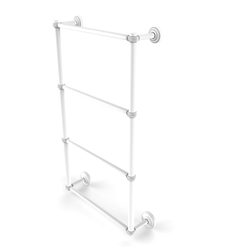 Allied Brass Dottingham Collection 4 Tier 30 Inch Ladder Towel Bar with Twisted Detail DT-28T-30-WHM