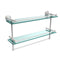 Allied Brass Dottingham 22 Inch Gallery Double Glass Shelf with Towel Bar DT-2TB-22-GAL-SCH