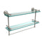 Allied Brass Dottingham 22 Inch Gallery Double Glass Shelf with Towel Bar DT-2TB-22-GAL-SN