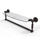 Allied Brass Dottingham 18 Inch Glass Vanity Shelf with Integrated Towel Bar DT-33TB-18-VB