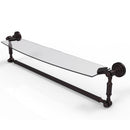 Allied Brass Dottingham 24 Inch Glass Vanity Shelf with Integrated Towel Bar DT-33TB-24-ABZ