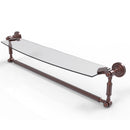 Allied Brass Dottingham 24 Inch Glass Vanity Shelf with Integrated Towel Bar DT-33TB-24-CA