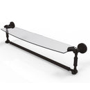 Allied Brass Dottingham 24 Inch Glass Vanity Shelf with Integrated Towel Bar DT-33TB-24-ORB