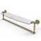 Allied Brass Dottingham 24 Inch Glass Vanity Shelf with Integrated Towel Bar DT-33TB-24-UNL