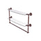 Allied Brass Dottingham Collection 24 Inch Two Tiered Glass Shelf with Integrated Towel Bar DT-34TB-24-CA