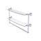 Allied Brass Dottingham Collection 24 Inch Two Tiered Glass Shelf with Integrated Towel Bar DT-34TB-24-PC