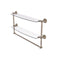 Allied Brass Dottingham Collection 24 Inch Two Tiered Glass Shelf with Integrated Towel Bar DT-34TB-24-PEW