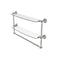 Allied Brass Dottingham Collection 24 Inch Two Tiered Glass Shelf with Integrated Towel Bar DT-34TB-24-SN