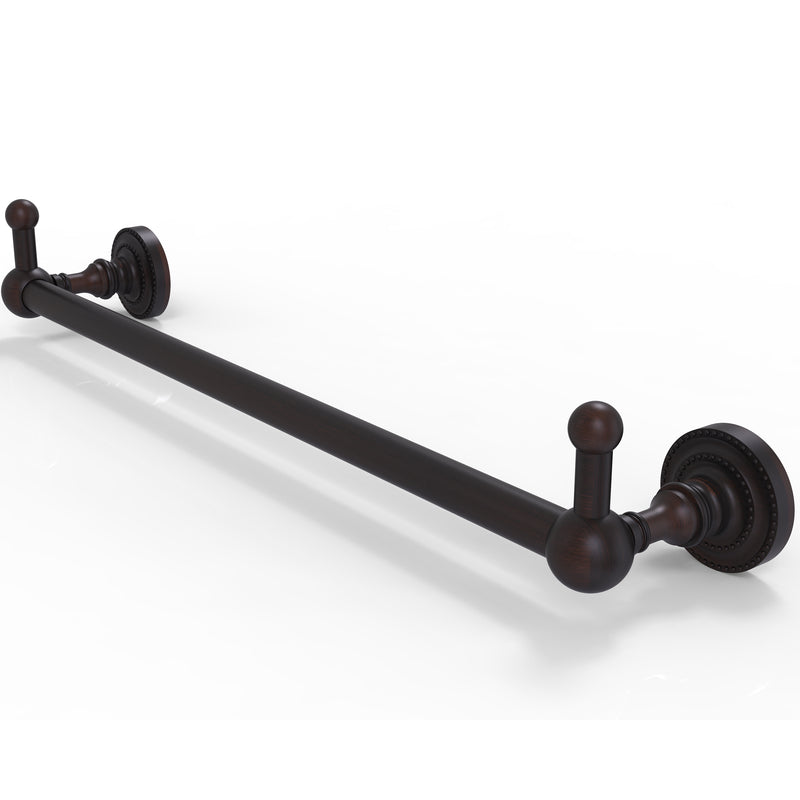 Allied Brass Dottingham Collection 18 Inch Towel Bar with Integrated Hooks DT-41-18-PEG-VB