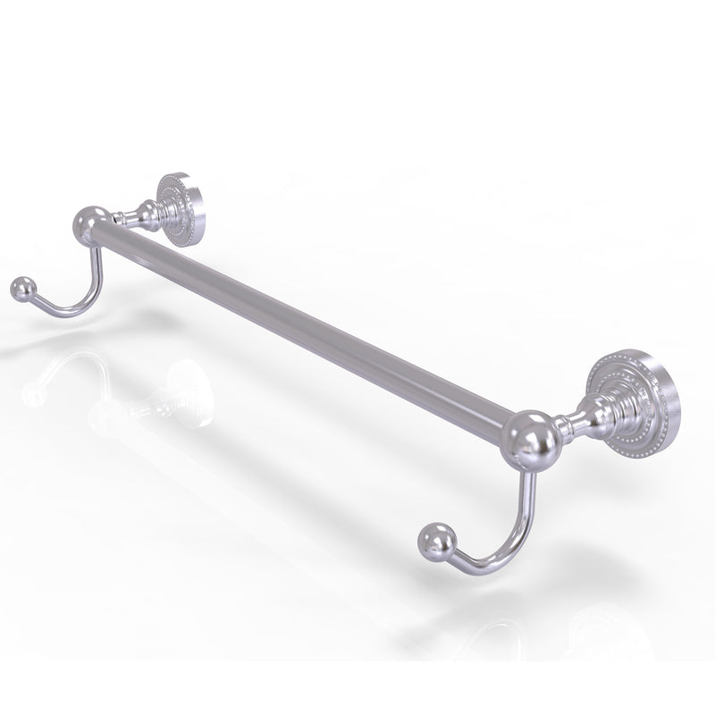 Allied Brass Dottingham Collection 24 Inch Towel Bar with Integrated Hooks DT-41-24-HK-SCH