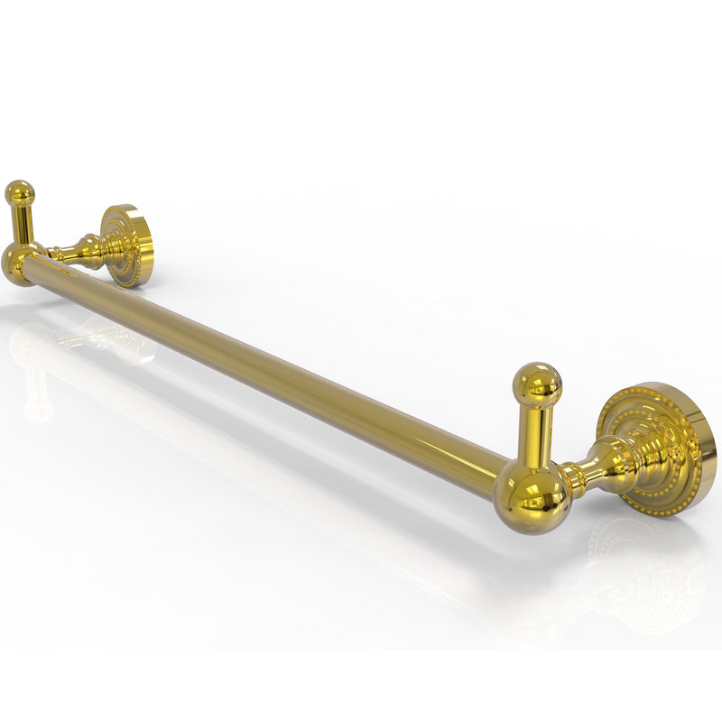 Allied Brass Dottingham Collection 24 Inch Towel Bar with Integrated Hooks DT-41-24-PEG-PB