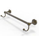 Allied Brass Dottingham Collection 30 Inch Towel Bar with Integrated Hooks DT-41-30-HK-ABR