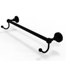 Allied Brass Dottingham Collection 30 Inch Towel Bar with Integrated Hooks DT-41-30-HK-BKM