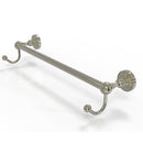 Allied Brass Dottingham Collection 30 Inch Towel Bar with Integrated Hooks DT-41-30-HK-PNI