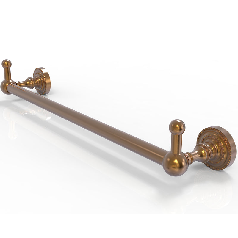 Allied Brass Dottingham Collection 30 Inch Towel Bar with Integrated Hooks DT-41-30-PEG-BBR