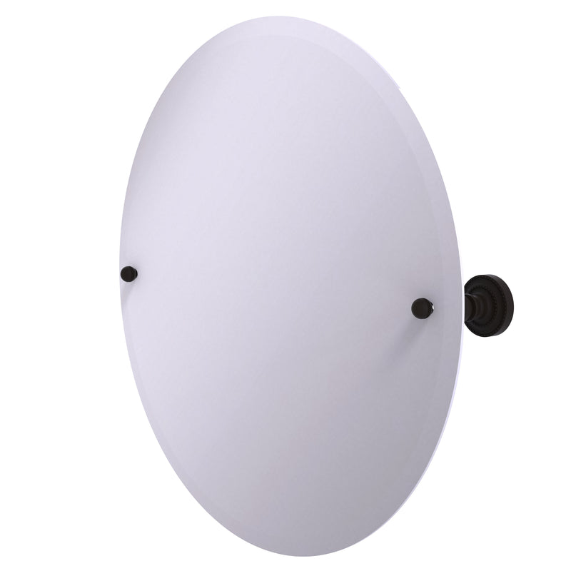 Allied Brass Frameless Round Tilt Mirror with Beveled Edge DT-90-ORB