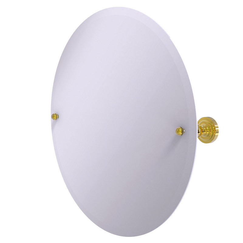 Allied Brass Frameless Round Tilt Mirror with Beveled Edge DT-90-PB