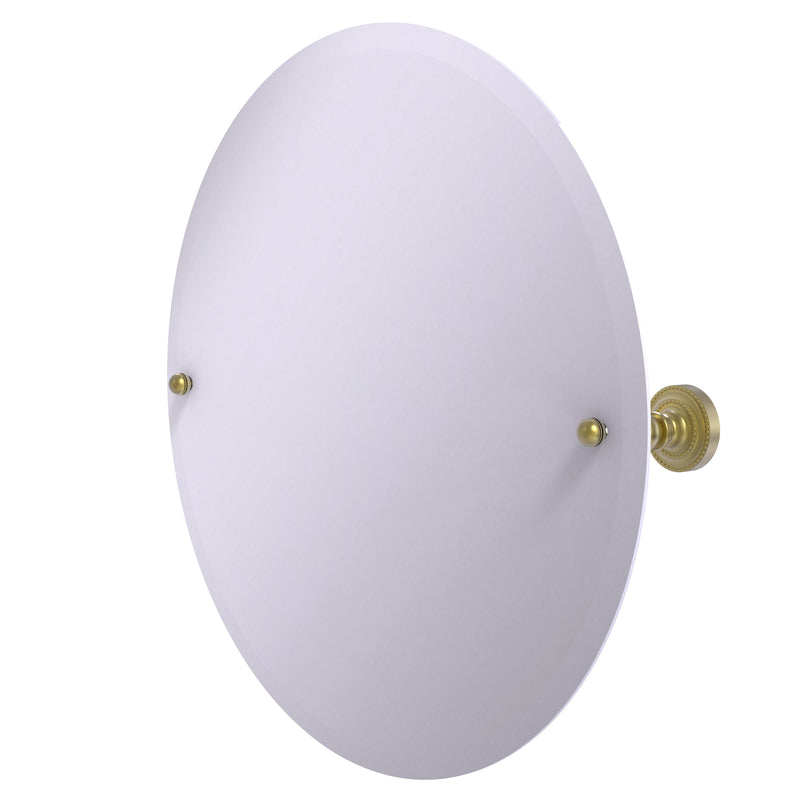 Allied Brass Frameless Round Tilt Mirror with Beveled Edge DT-90-SBR