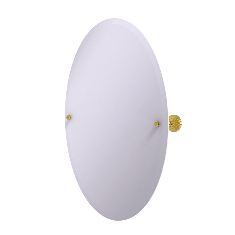 Allied Brass Frameless Oval Tilt Mirror with Beveled Edge DT-91-PB