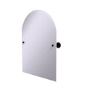 Allied Brass Frameless Arched Top Tilt Mirror with Beveled Edge DT-94-BKM