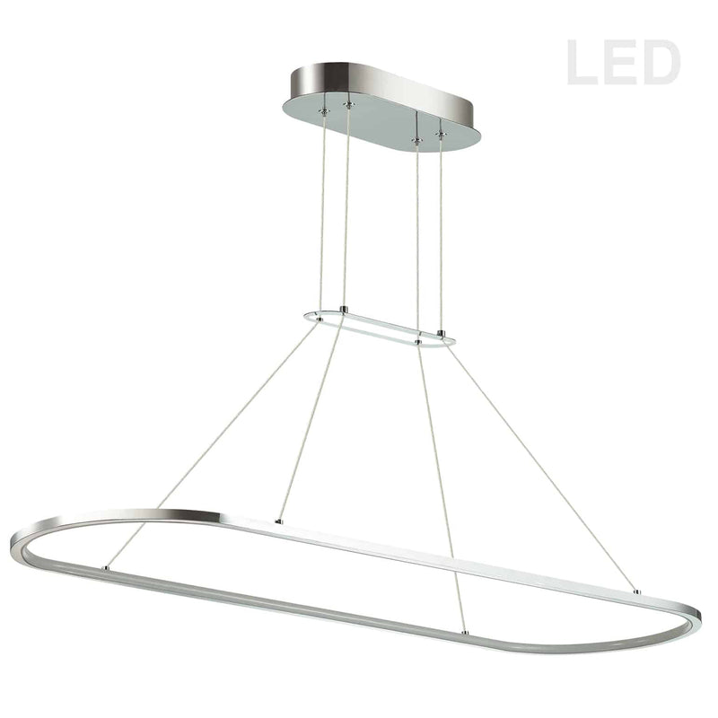 Dainolite 46W Horiz Pendant Pc W/ Wh Acrylic Diffuser DTA-4046LEDHP-PC