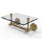 Allied Brass Dottingham Collection Two Post Toilet Tissue Holder with Glass Shelf DT-GLT-24-UNL