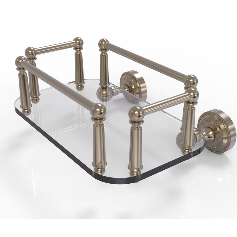 Allied Brass Dottingham Collection Wall Mounted Glass Guest Towel Tray DT-GT-5-PEW