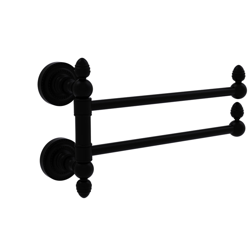 Allied Brass Dottingham Collection 2 Swing Arm Towel Rail DT-GTB-2-BKM