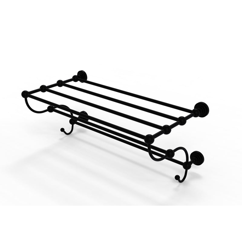 Allied Brass Dottingham Collection 24 Inch Train Rack Towel Shelf DT-HTL-24-5-BKM