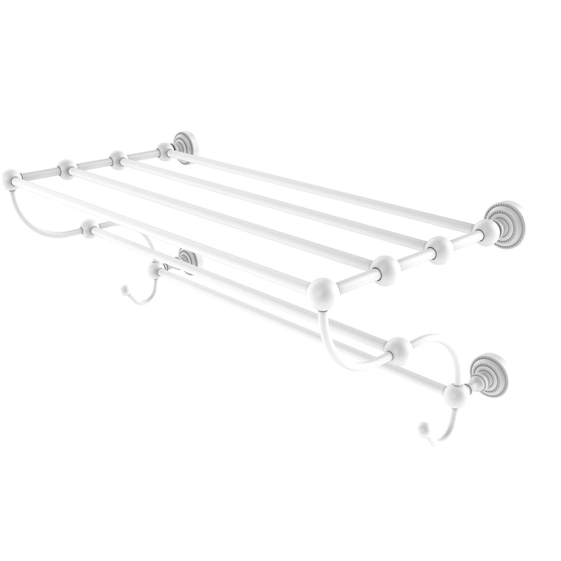 Allied Brass Dottingham Collection 36 Inch Train Rack Towel Shelf DT-HTL-36-5-WHM