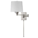 Dainolite Swing Arm Wall Lamp White Shade DWL80DD-SC