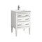 KubeBath Eiffel 24'' High Gloss White Vanity with Quartz Counter Top E24-GW