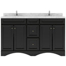 Modern Fittings Talisa 60" Double Bath Vanity with Cultured Marble Quartz Top and Round Sinks