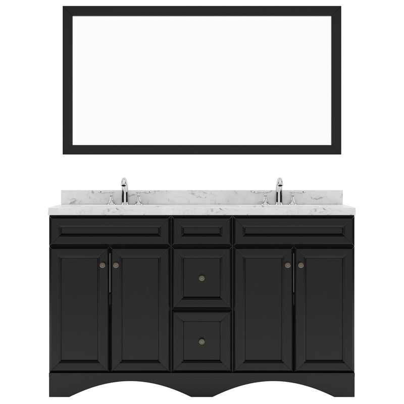 Modern Fittings Talisa 60" Double Bath Vanity with Cultured Marble Quartz Top and Round Sinks