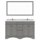 Modern Fittings Talisa 60" Double Bath Vanity with Cultured Marble Quartz Top and Round Sinks