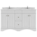 Modern Fittings Talisa 60" Double Bath Vanity with Cultured Marble Quartz Top and Round Sinks