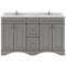 Modern Fittings Talisa 60" Double Bath Vanity with Cultured Marble Quartz Top and Square Sinks