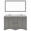 Modern Fittings Talisa 60" Double Bath Vanity with Cultured Marble Quartz Top and Square Sinks